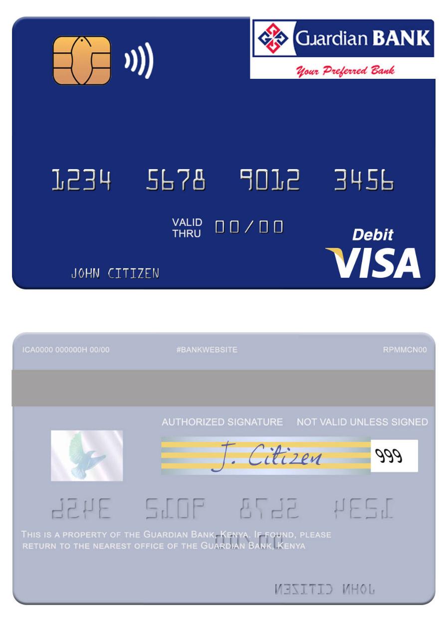 Kenya Guardian Bank visa debit card